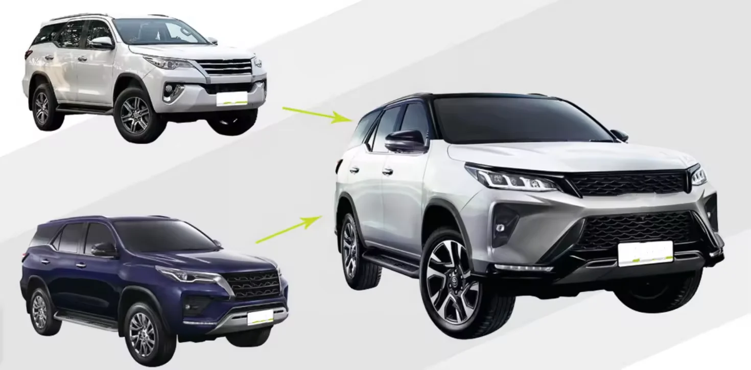 قطع غيار هيكل السيارة KLT ، مجموعات الجسم ل toutruner ، من Toyota Fortuner ، الترقية إلى Fortuner Legender