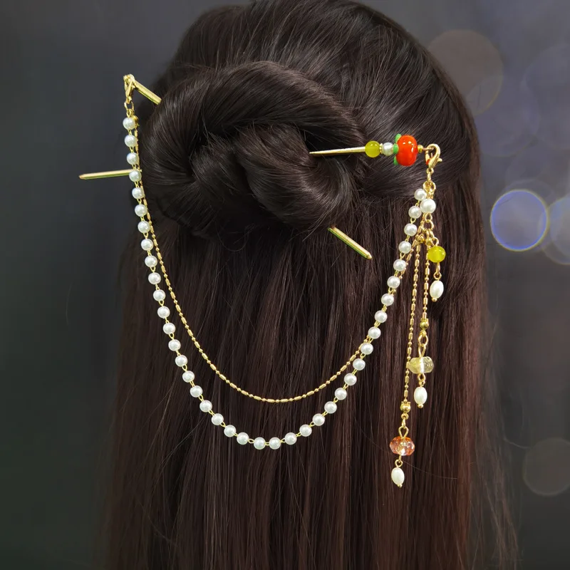 

Hair Accessories Hairpin Tassel Chain Hanfu Retro Hairpin for Women