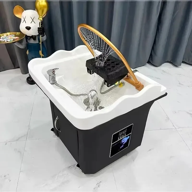 2026.9.21 Portable Head Spa Shampoo Chair For Hair Salon Small Hair Washing Station Chair Move Therapy  Furniture MQ50SC