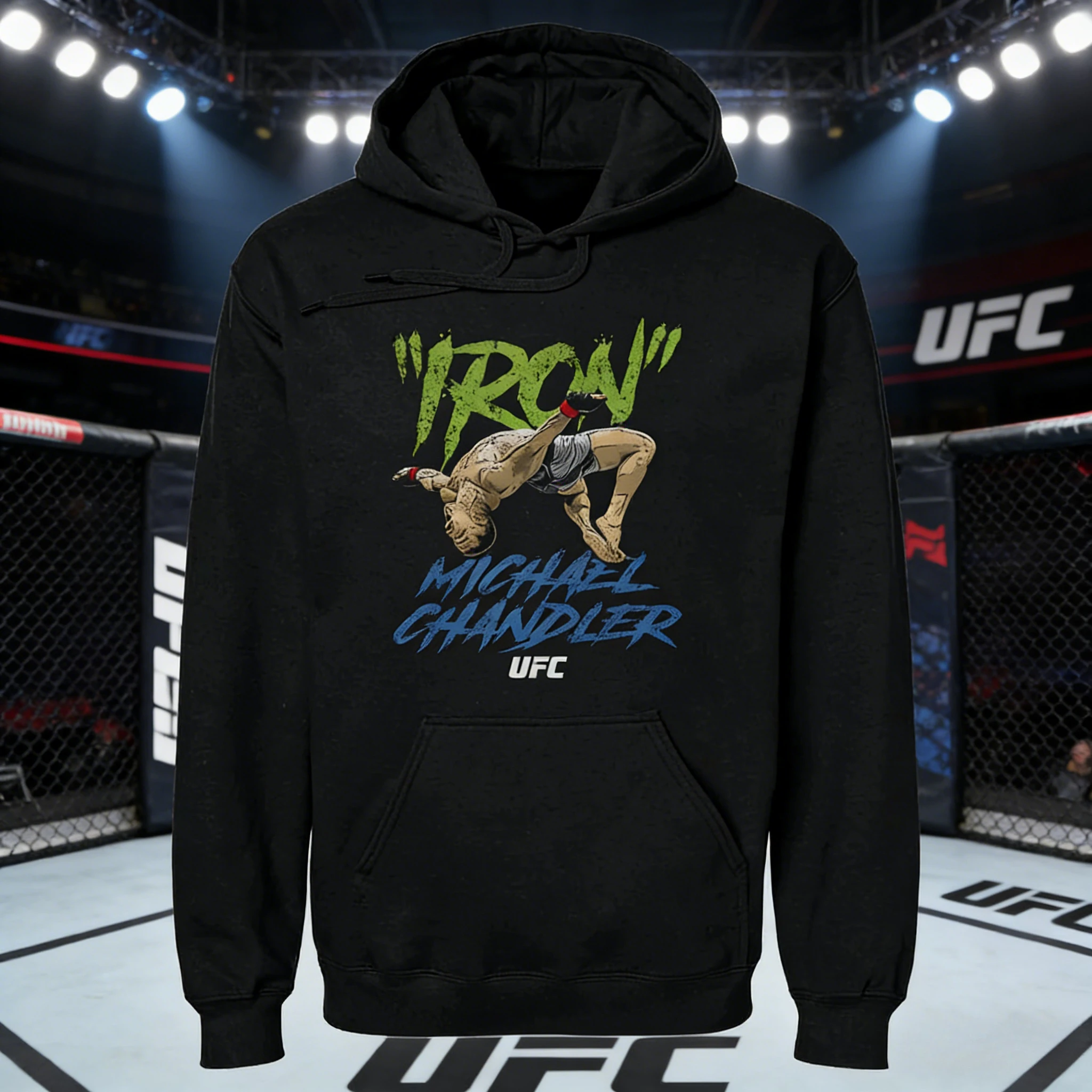 

Осень/зима 2026, UFC Майкл Чендлер, боевая толстовка с рисунком, женская модная свободная повседневная хлопковая теплая толстовка, пальто унисекс