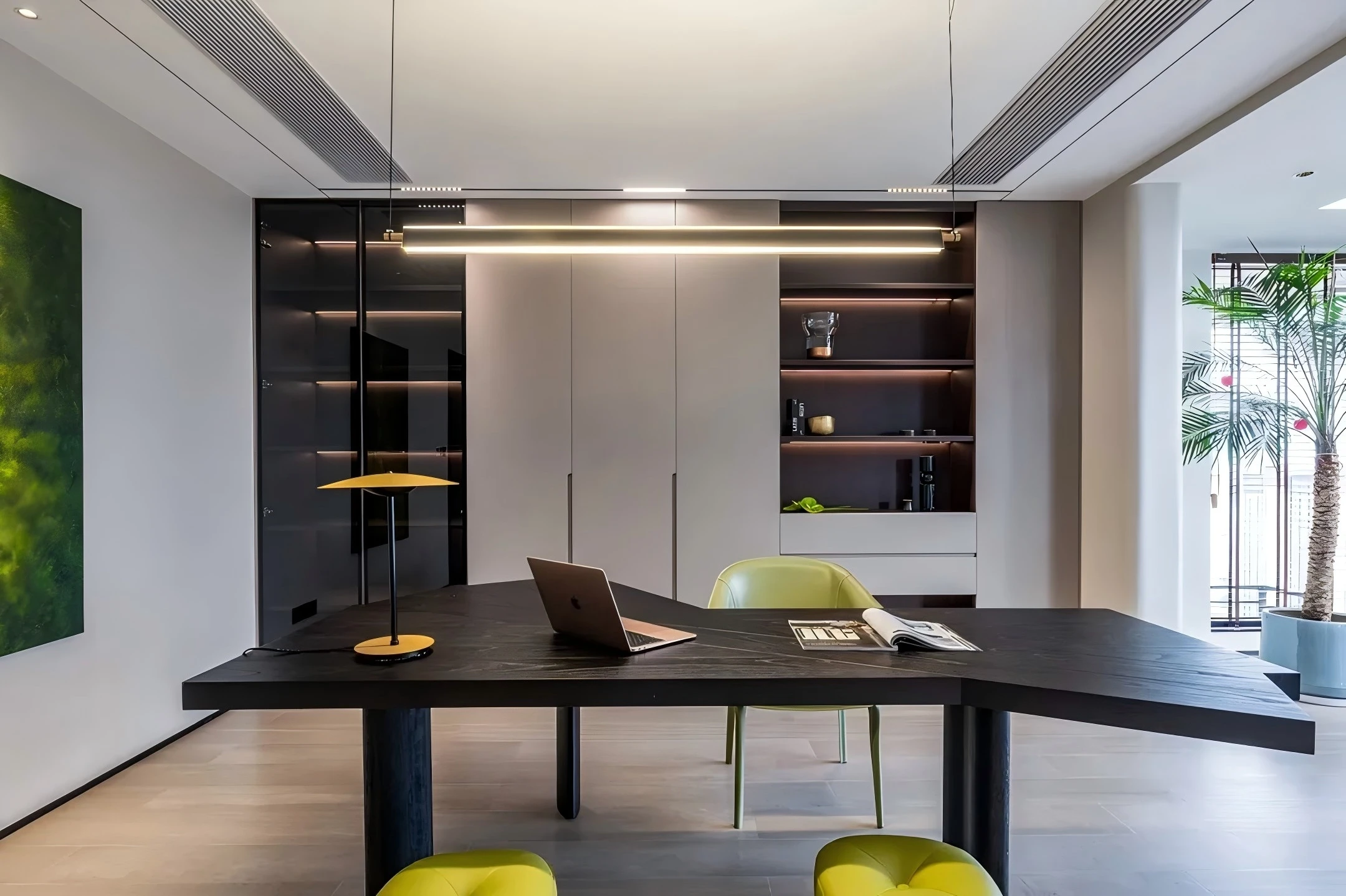 ภาพเรนเดอร์ 3 มิติ ของอพาร์ทเมนต์ Spongde Modern ตกแต่งภายในบ้าน ออกแบบกราฟิกสำหรับบ้าน