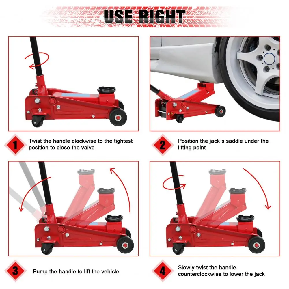 Quick Lift 3 Ton Trolley Jack 5 18 5 Inch Lifting Range Heavy Duty Single Piston Pump Hydraulic Floor Jack for Car SUV Truck Hom
