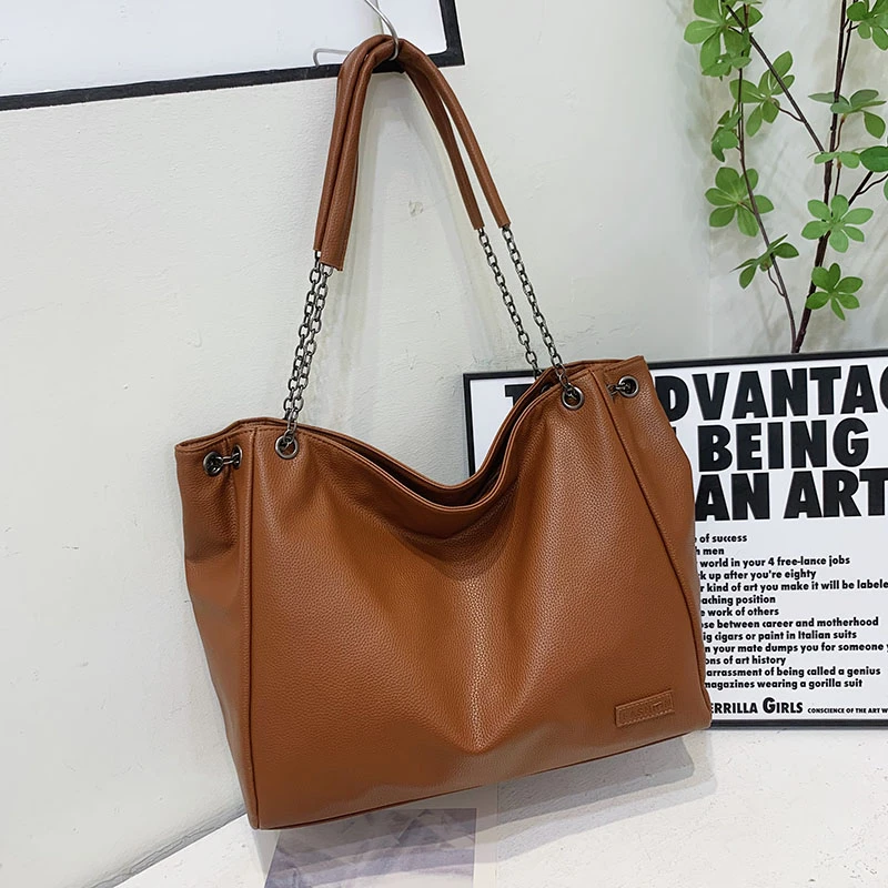 

2024 Newest Fashion Tote Pures Message PU Leather Girls Women Shoulder Bags High Capacity Multifunction Shopping Ladies Handbags