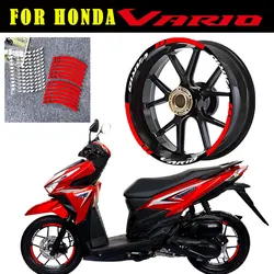 For Honda Vario 125 Vario 150  Motorcycle Wheel Inner Hub Sticker Reflective Rim Scooter Hub Strips Decals Accessories