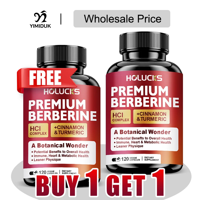 

Buy 1 Get 1 Free! Pure Berberine Supplement, for Natural Blood Sugar, Metabolic Health & Weight Management Aid, Liver Detox
