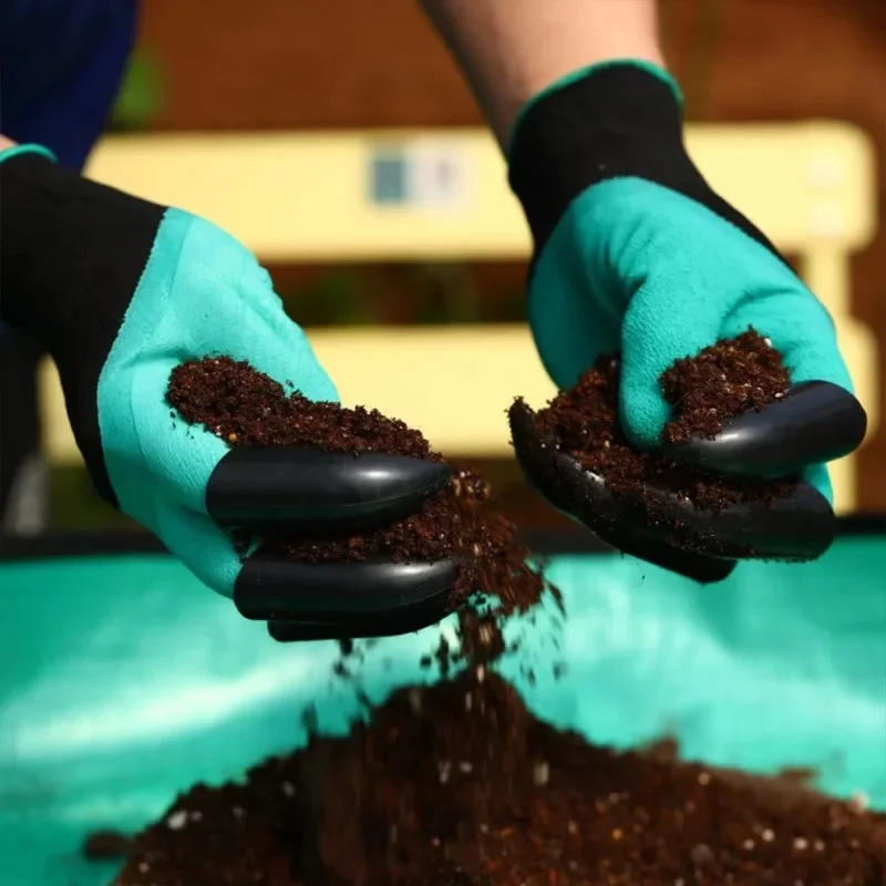 Imagem -05 - Luvas de Jardinagem com Garras Luvas de Escavação Antiderrapantes Luvas de Trabalho Resistentes ao Desgaste Plantio de Flores Equipamentos de Proteção do Trabalho 10 Peças