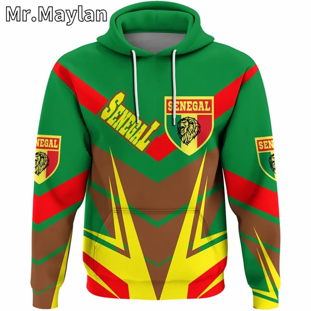 AFRICAN HOODIE Country SENEGAL Flag 3D Printed Unisex Hoodies Men/Women Streetwear Zip Pullover Casual Jacket Tracksuits YH-5331