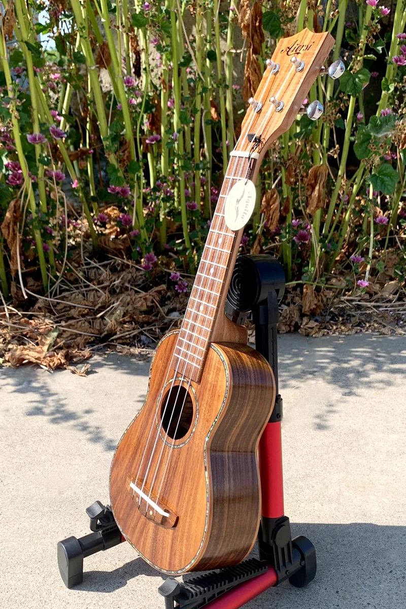All Solid Koa Wood Ukulele Available In Soprano And Concert Size Stringed Instrument For Music Learner Practice And Performance