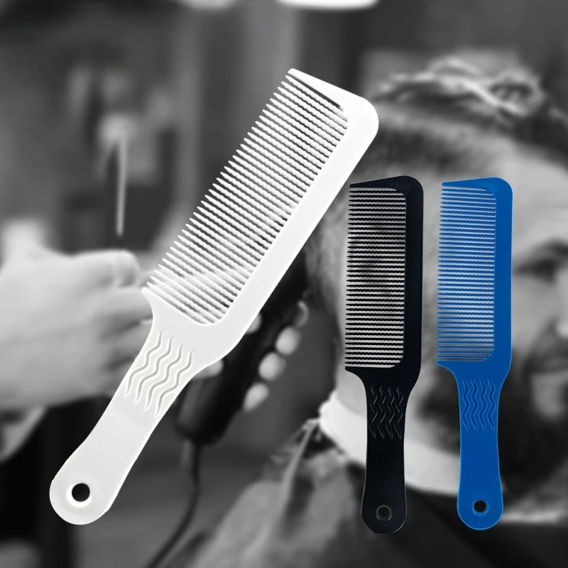 Men's Short Hair Hairdressing Comb Hairsalon Professional Hair Cutting Combs Barber Flat Top Styling Large Hairbrush Y0223