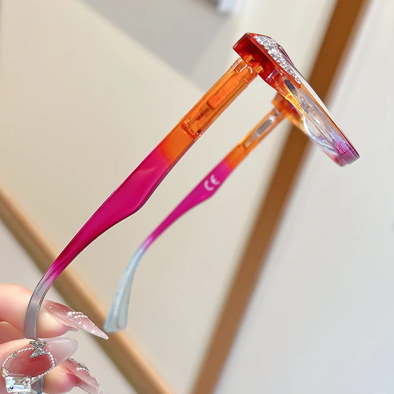 نظارات قراءة بإطار دائري على شكل عين القطة مرصعة بالألماس من Oyalie، تفاصيل عين القطة الكلاسيكية مع زخارف ماسية، حرفية رائعة، مصممة لتقليل العمر وتعزيز الأناقة، مناسبة لنطاق وصفة طبية من +1. 00 إلى +4. 00