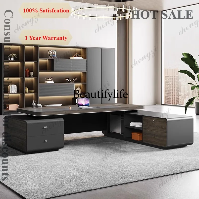 B573 Executive Manager Office Desk Colorful Vintage Simple Modern Offoce Desk Interior Artist Office Furniture Der Schreibtisch