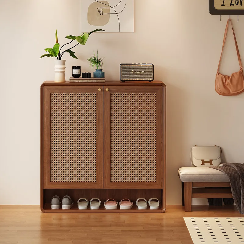 

Rattan Storage Shoe Cabinet Nordic Minimalist Entryway Corridor Shoe Cabinet Apartments Luxury Szafka Na Buty Furniture For Home