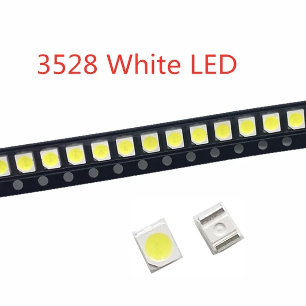200 sztuk/partia 1210 biały 3528 SMD LED jasne białe diody elektroluminescencyjne 5000-7000k 6-7lm…