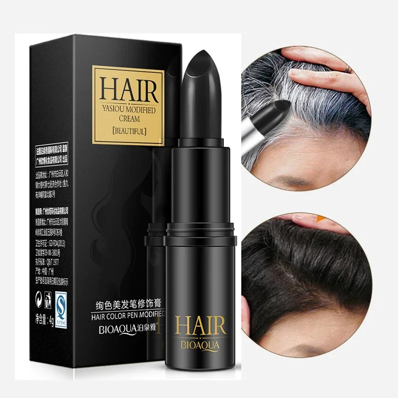 One-Time Hair Dye Instant Gray Root Coverage Hair Color Modify Cream Stick Temporary Cover Up White Hairs Colour Dye Hair Waxes