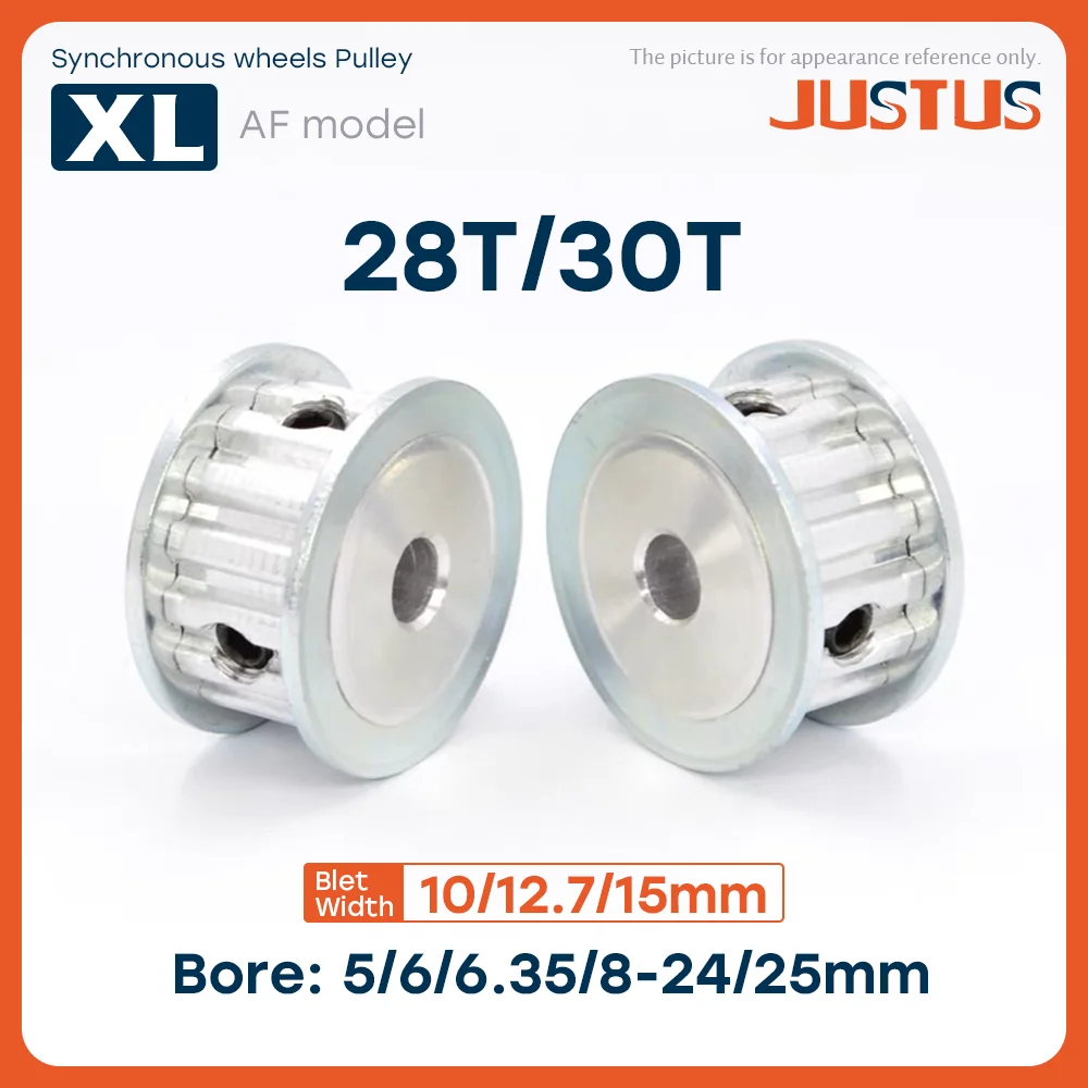 

XL Timing Pulley AF Type 28T/30Teeth Bore 5/6/6.35/8/10-28/30mm for 10/12.7/15mm Width Belt Used In Linear Pulley