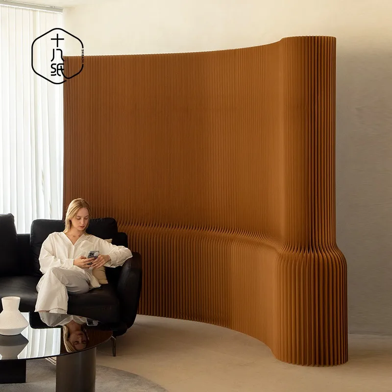 Paper office screen partition, live stream background wall, clothing store window, Japanese-style