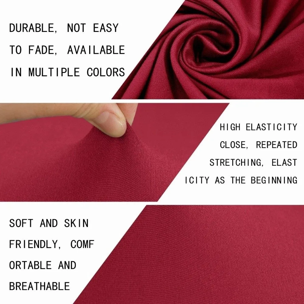Velvet Dining Chair Cover Strech Spandex Chair Covers High Back Sloping Arm Elastic Chairs Slipcovers For Banquet Home Decor