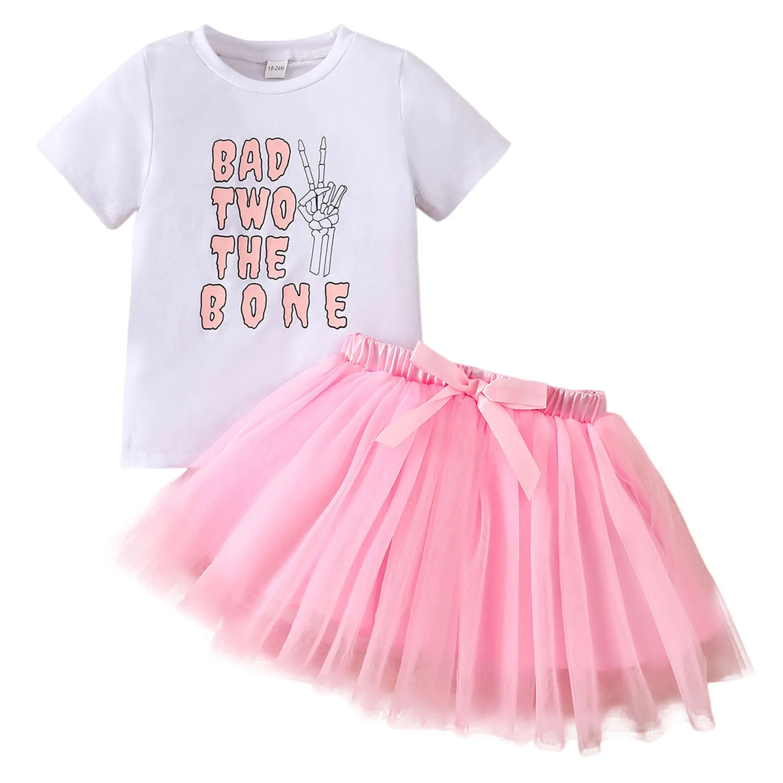 

Baby Gift Girls Baby Girl Casual And Comfortable Letter Printed T Shirt And Bowtie Skirt Set Baby 6 Month Sets For Children