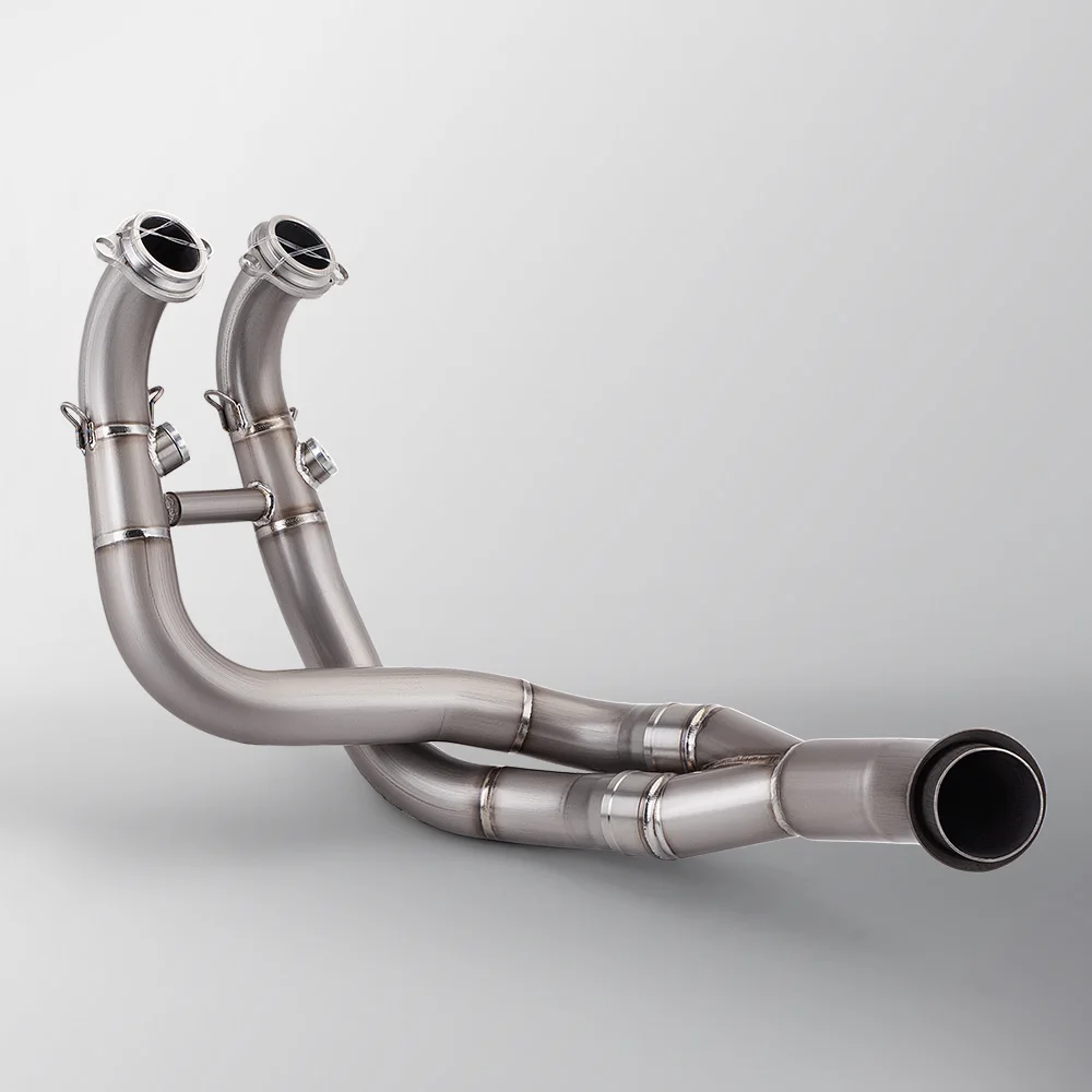 سبائك التيتانيوم الانزلاق على الهروب دراجة نارية نظام كامل العادم الجبهة الأوسط وصلة الأنابيب ل Duke790 DUKE 790 جميع السنوات