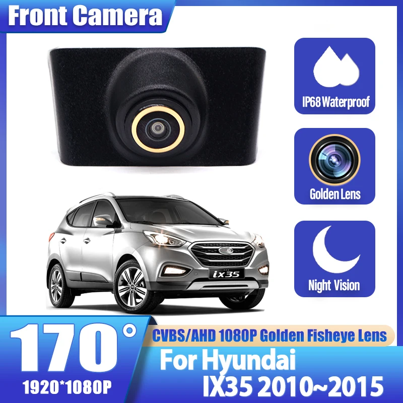 

HD 170 градусов широкоугольная AHD 1080P камера переднего вида для Hyundai IX35 2010 ~ 2015 водонепроницаемая автомобильная камера ночного видения