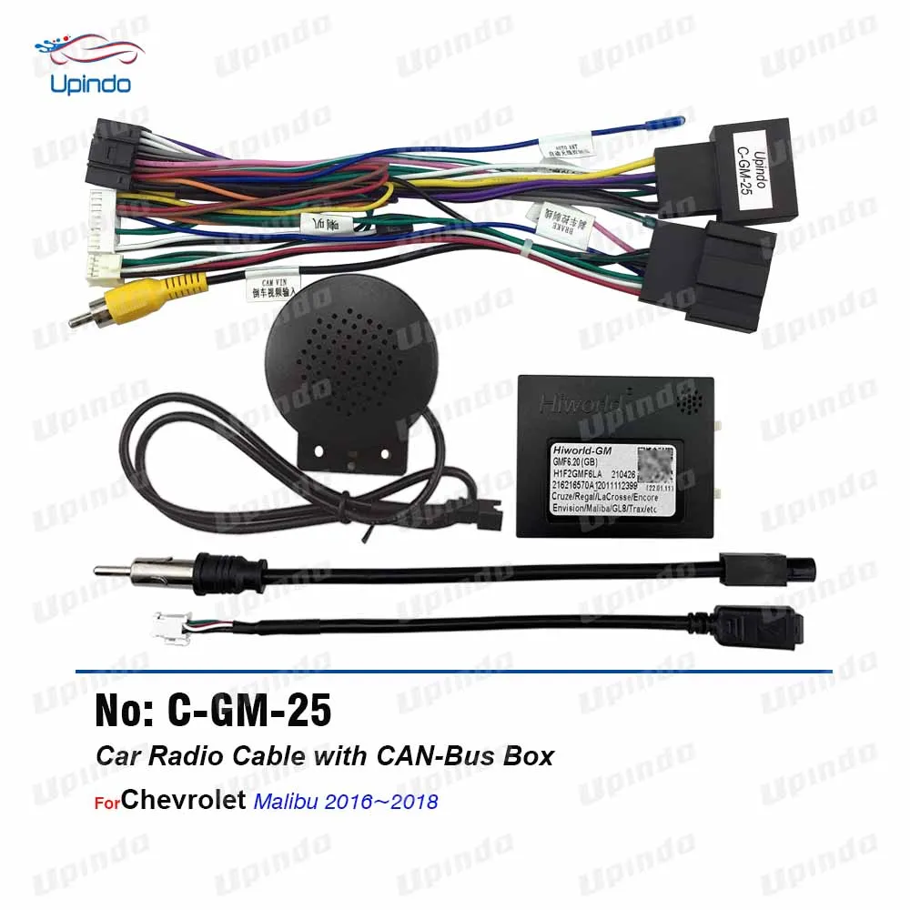 

Car Radio CANBus Cable Android Head Unit Power Wiring Harness Socket Connector CAN Bus Decoder for Chevrolet Malibu 2016 2017