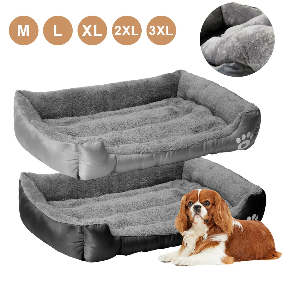 Bed for Dog Cat Pet Dog Kennel Dog Mattress Dog Sofa Bed Large Square Plush Nest for Small Medium Dogs Pet Supplies