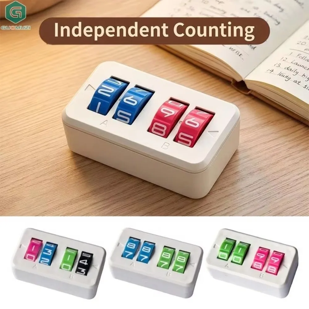 4 Digit Display Board Game Score Tracker Flexible Adjustable Rotating Number Dials Wheel Scorekeeper Self Discipline Design