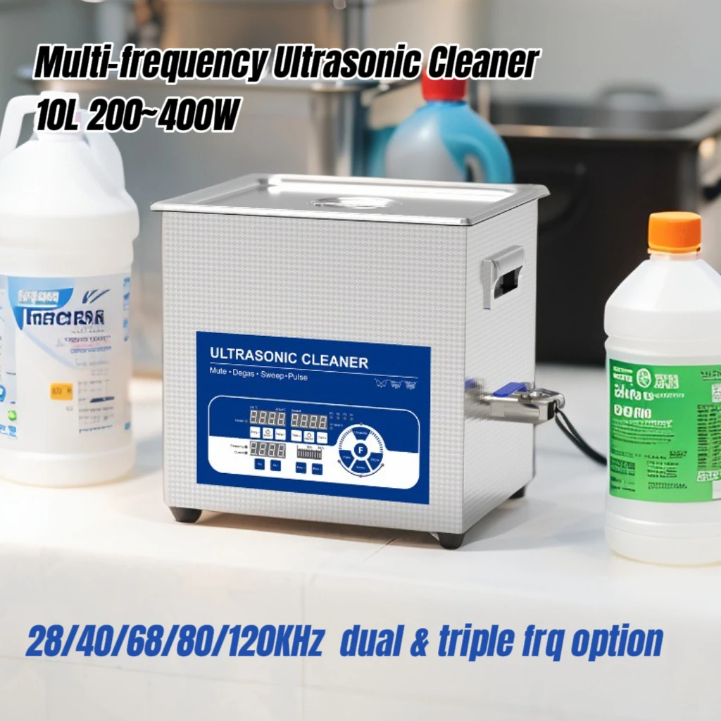 

2025 Multi Frequency Ultrasonic Cleaner Granbo 10L 200W 28~120KHz Laboratory Medical Instruments Precision UltraSonic Cleaning