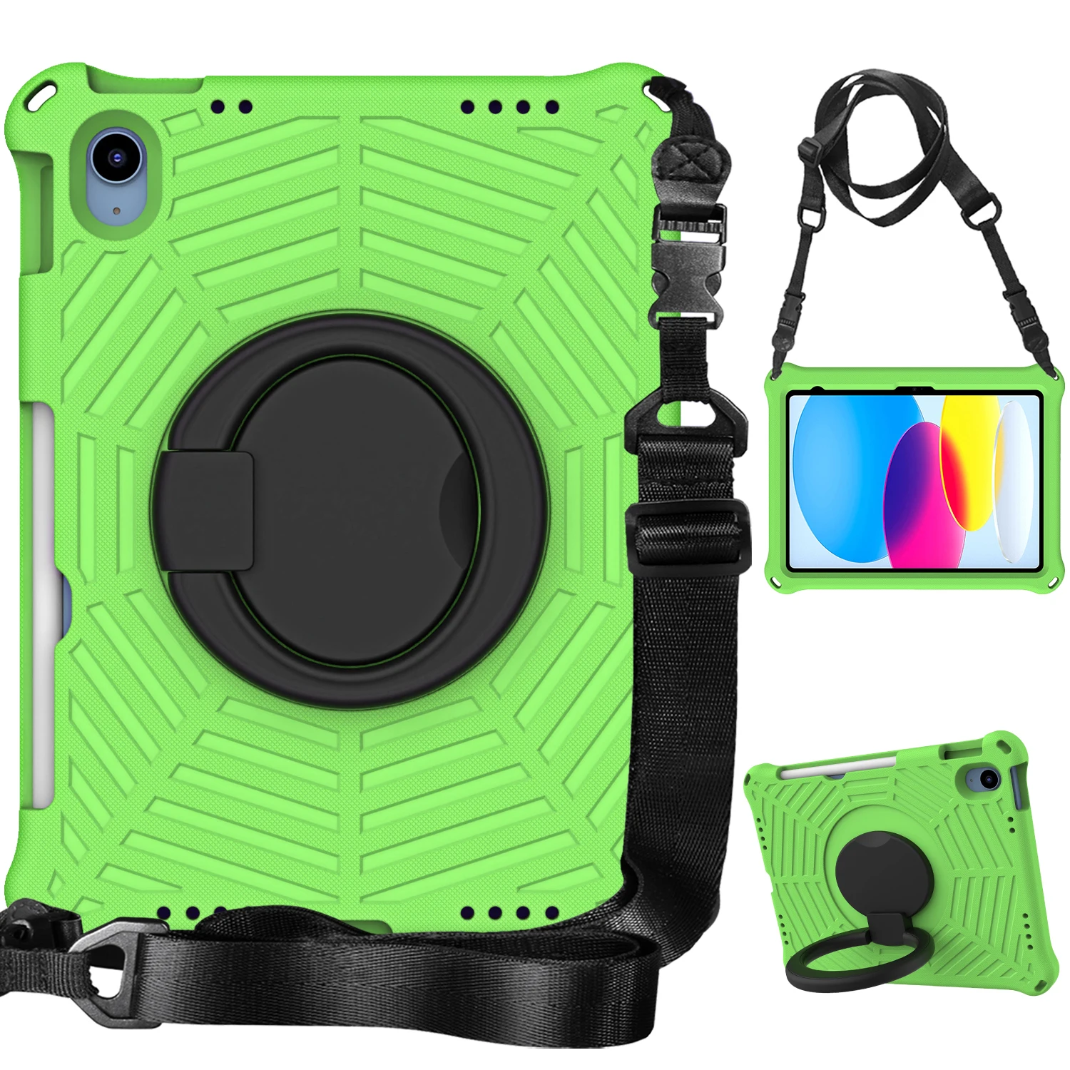 

360 Rotating Handle Grip Case For iPad A16 2025 11th 10.9 2022 10th 9.7 10.2 10.5 Air 4 5 Pro11 Mini A17 Pro 6 5 4 3 2 EVA Cover