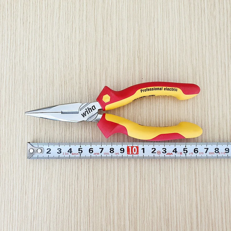 Wiha 26720 1000V Insulated Long Nose Pliers 160mm Chromium-Vanadium Alloy