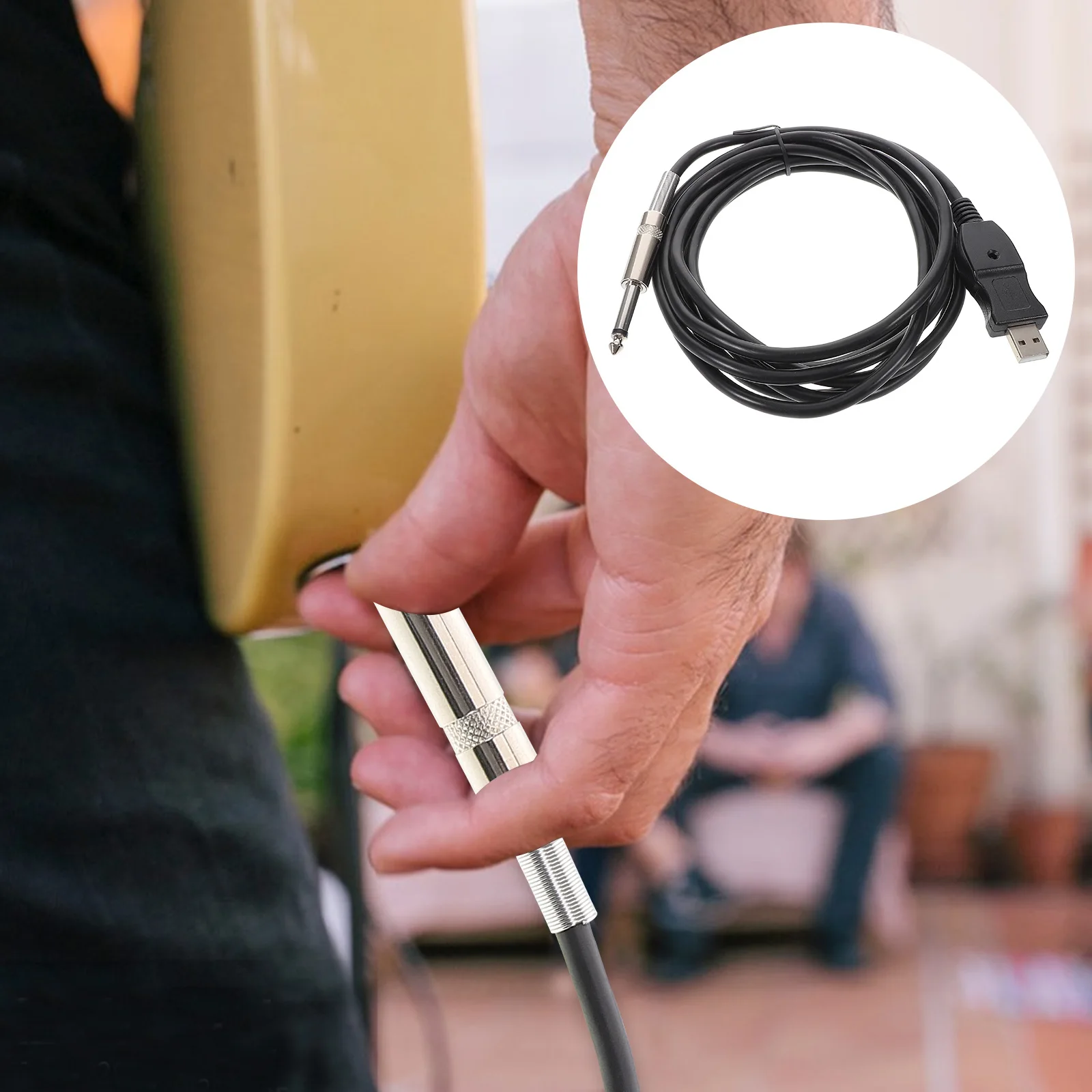 

3-Meter Guitar Audio Cable For Recording Durable Patch Cord Clear Sound Transmission Studio Amp Pc Linking Effects Pedal