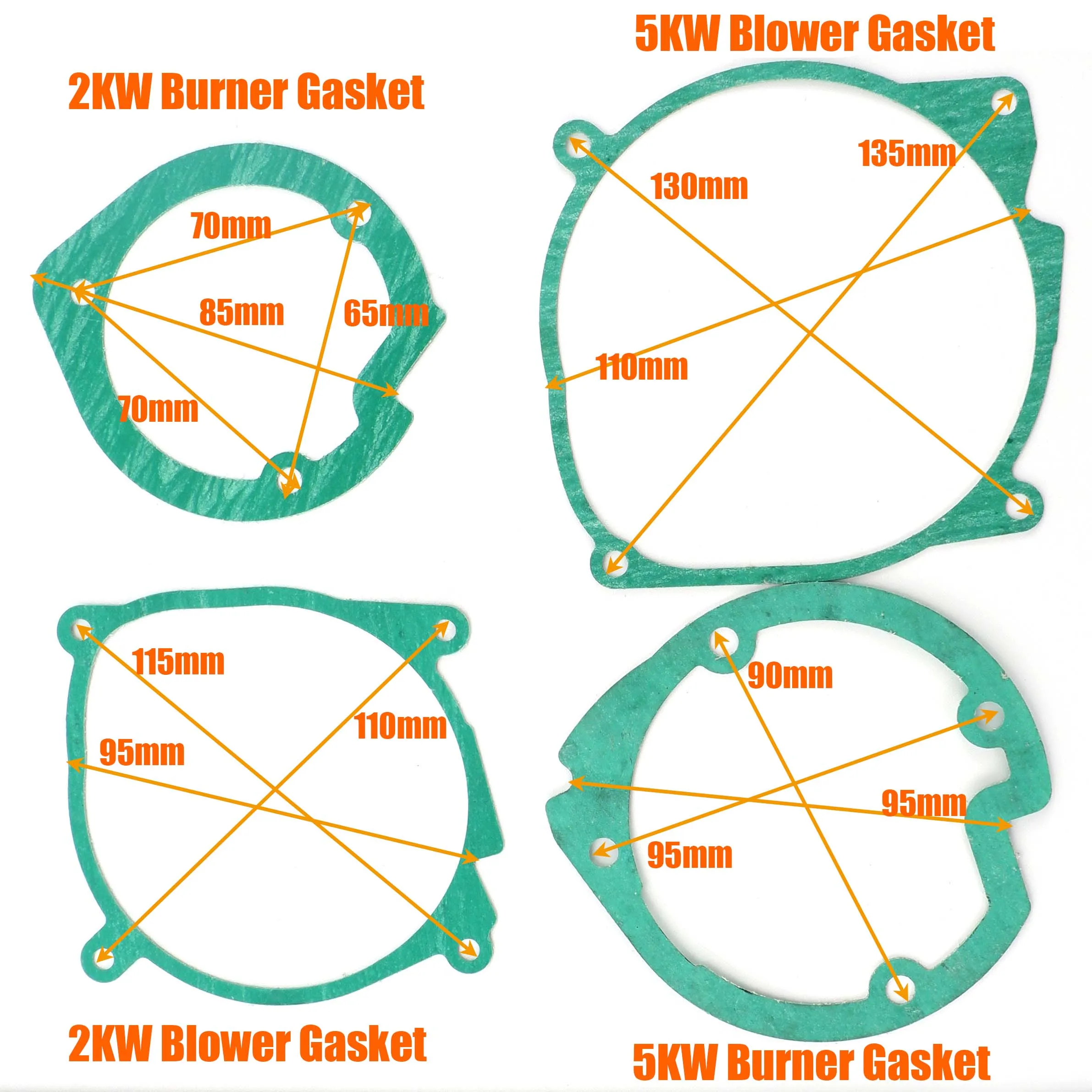 2KW 5KW Air Diesel Heater Blower Fan Motor & Burner Gasket Seal 2pcs set For Chinese heater Car Caravan Camper 1x 10x 20x 50x