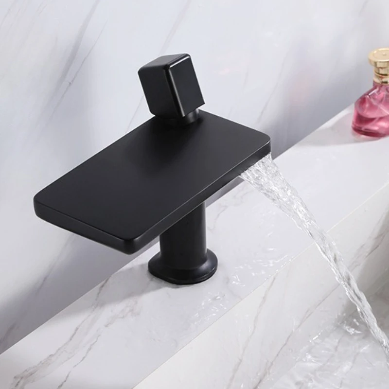 

White Bathroom Sink Faucet with Cold and Hot Water Black Household Wash Basin Brushed Gun Gray Toilet Room Vanity Cabinet