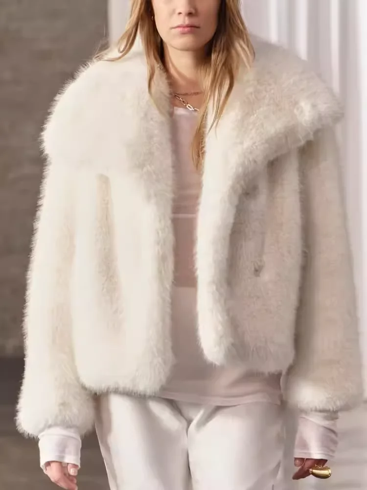 Herbst-Winter-Neuer Damen-Obermantel mit künstlichem Pelzeffekt, ZW-Serie 2024, Herbst-Faion-Damen-Premium-Oberbekleidung