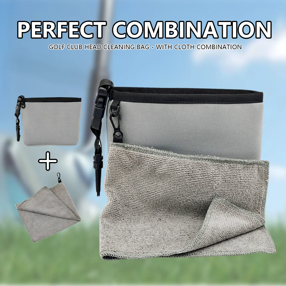 Golf Equipment Set - กระเป๋าเก็บไม้กอล์ฟอเนกประสงค์พร้อมผ้าเช็ดตัวดูดซับเหงื่อ มีจำหน่ายทั้งแบบเดี่ยวและแบบชุดครบชุด