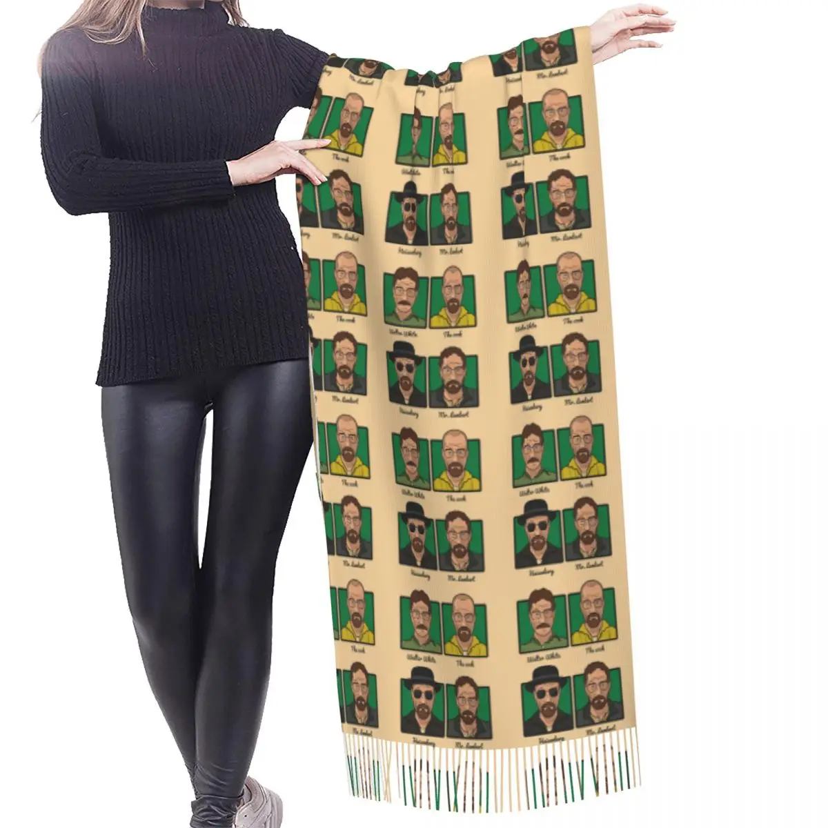 Custom Printed Breaking Bad Scarf Women Men Winter Warm Fashion Versatile Gift Scarves Walter White Shawl Wrap