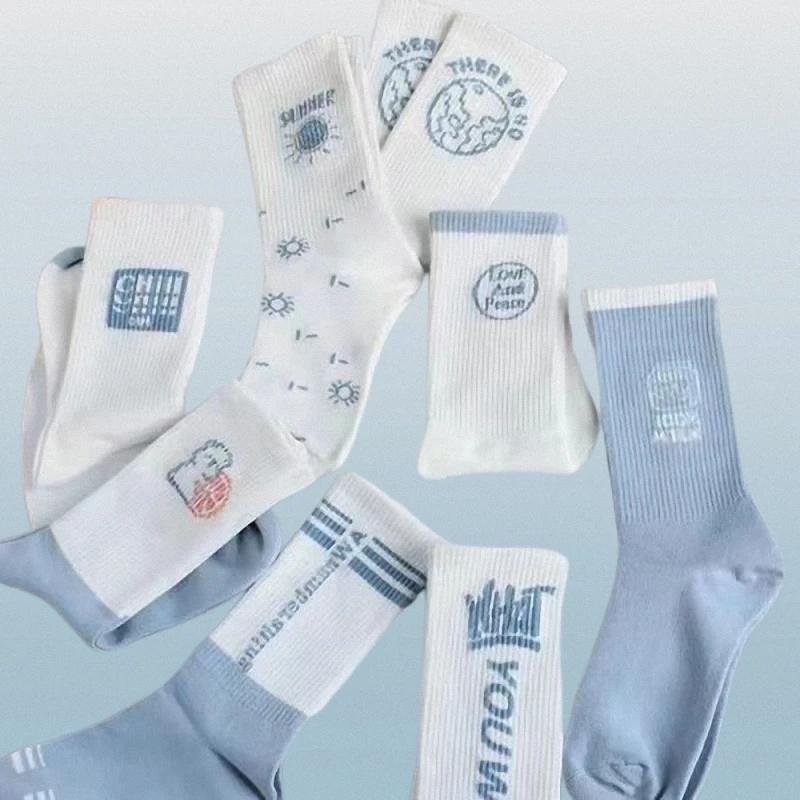 Chaussettes de basket-ball confortables pour femmes, chaussettes mi-tube décontractées, fines, longues, mignonnes, tout match, été, haute qualité, nouveau, 8/16 paires