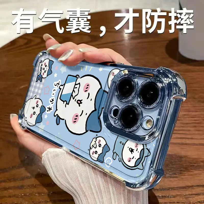 Cute Cartoon C-Chiikawas Phone Case for OPPO Realme C55 C53 C35 C33 C31 C20 C15 V25 Pro Plus 4G 5G Shockproof Clear Armor Cover