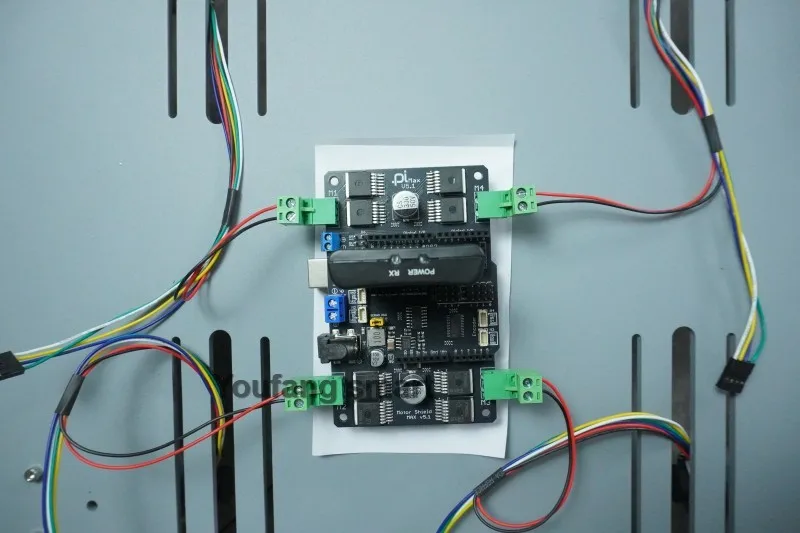 80 kg Last, robustes Metall-Auto-Chassis, 152 mm Mecanum-Rad-Trolley, omnidirektional, V5Max, mobiler Roboter für Arduino-Roboter, DIY-Kit – Detail 9