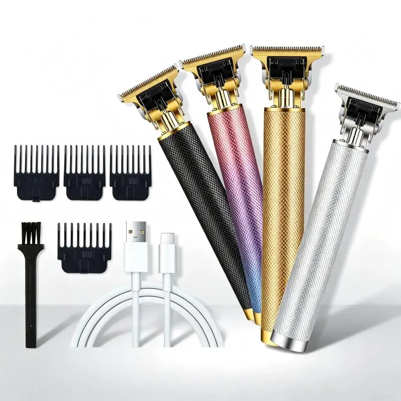 Professional Barber T9 Hair Outline Trimmer 4 Optional Colors USB C Rechargeable Cordless Hair Clipper Kit for Barbershop Hair