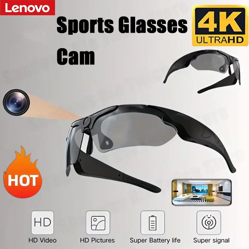 

Очки-камера Lenovo Mini 4K с поляризационными линзами для активного отдыха, видеорегистратор, камера видеонаблюдения, защита и безопасность