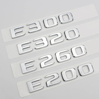 3D ABS Chrome Logo E200 E300 E320 E220 Emblem Letters Sticker Car Trunk Badge For E Class 220 200 300 W212 W213 Accessories