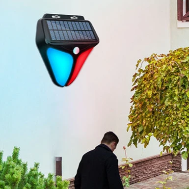 Solar Powered Human Body Sensing Alarm Light Suitable For Orchard Ranch Factory Courtyard Villa Warehouse Warning Light