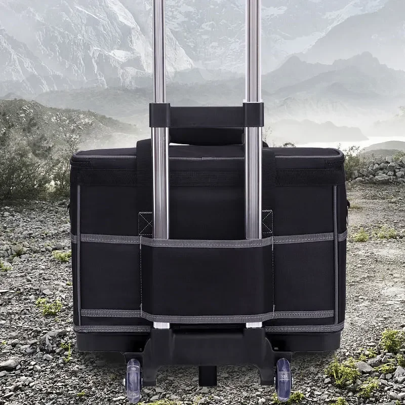 Trolley with Wheels Toolkit Multi-functional Plastic Bottom Thickened Wear-resistant Waterproof Trolley Case Storage Toolkit