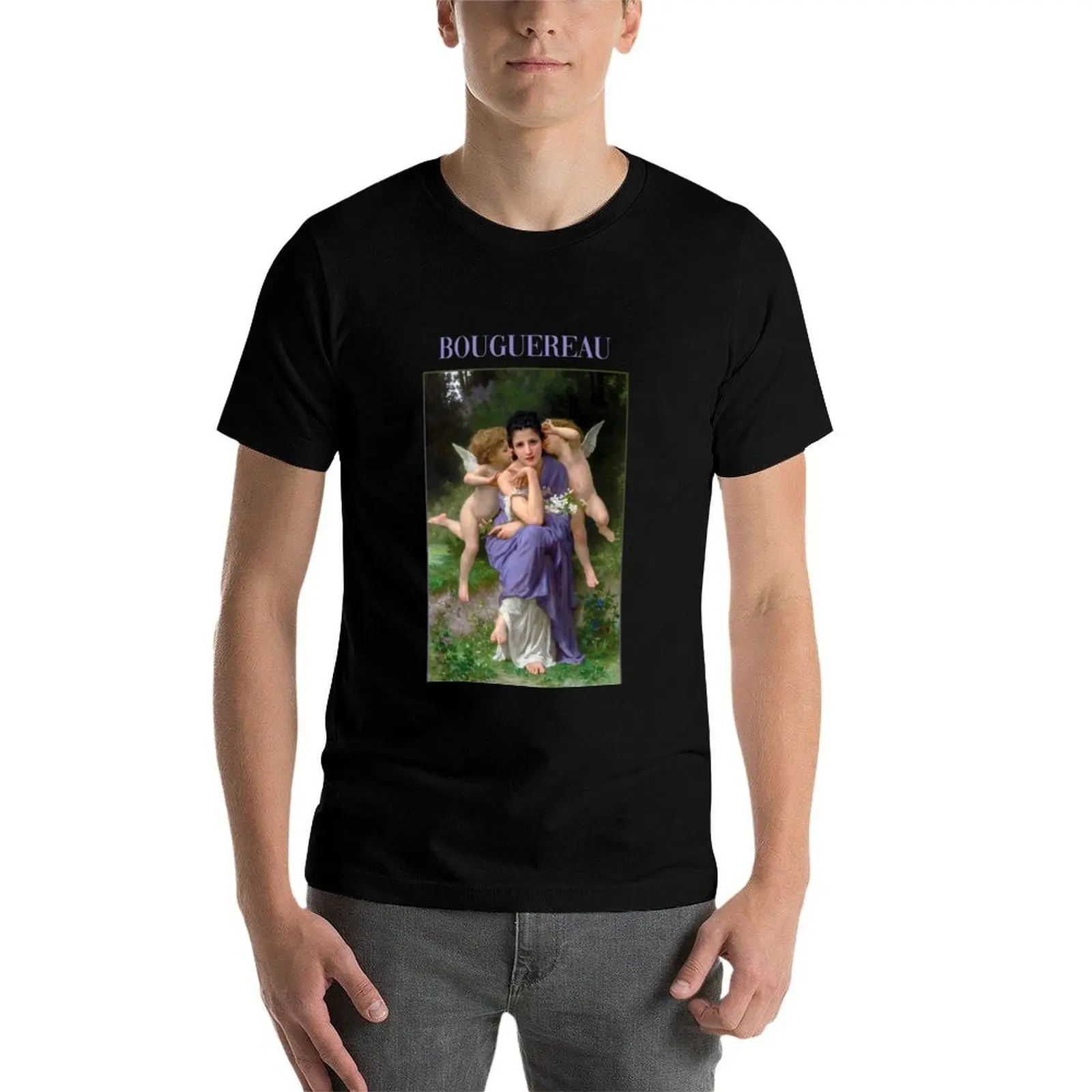 تي Bouguereau من القمصان القطنية تي شيرت شخصي قميص داكن تي شيرت ربيعي تي ناعم مضحك لرجل الأغاني الفكاهة #4