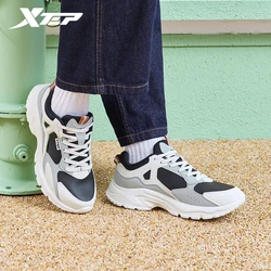 Xtep Small Old Daddy Casual Shoes For Men 2024 Spring Wear-Resistant Athletic Shoes Trendy Breathable Sneakers 976119320002