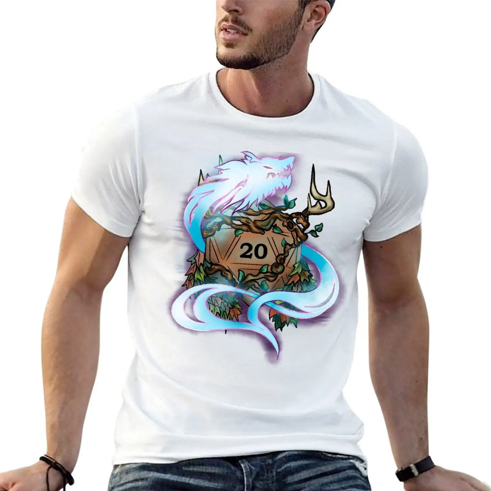 

D&Dice; Druid T-Shirt t shirts for man cotton soft t shirts cotton 100% T-Shirt