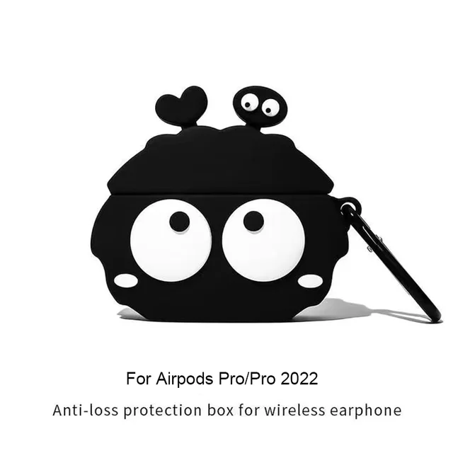 Kreatywność 3D Elf czarne brykiety etui na słuchawki do Airpods Pro silikonowa ładowarka z uroczą kreskówką pokrywa do Airpods Pro 2022