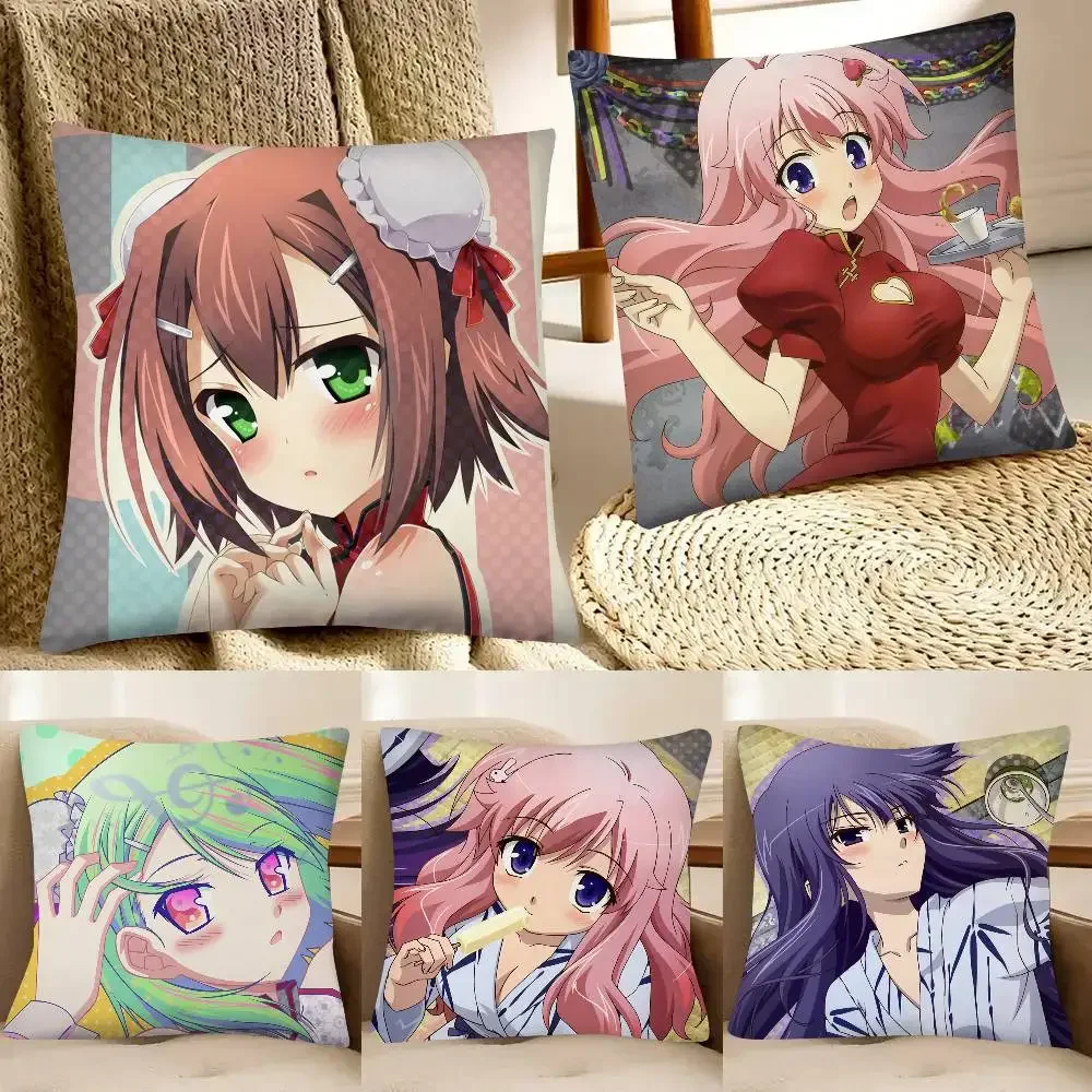 

Классическое аниме Baka To Test To Shoukanjuu, милая наволочка, квадратная подушка для спальни, дивана, удобная подушка для отдыха, украшение для дома автомобиля