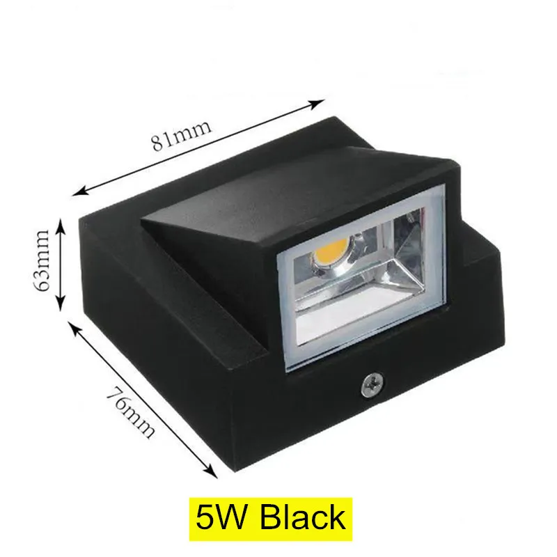 Quintal conduziu a lâmpada de parede ip65 à prova dip65 água ao ar livre jardim escada arandela varanda luz lâmpada cabeceira corpo alumínio ac110v 220v